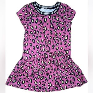 Truly Me by Sara Sara- Girls Hot Pink Cheetah Print Dress with Bow
